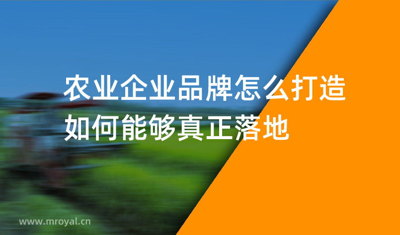 農(nóng)業(yè)企業(yè)品牌怎么打造，如何能夠真正落地