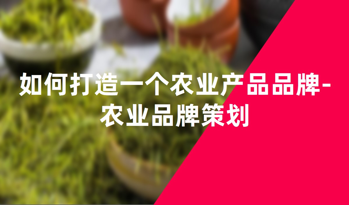 如何打造一個農(nóng)業(yè)產(chǎn)品品牌-農(nóng)業(yè)品牌策劃