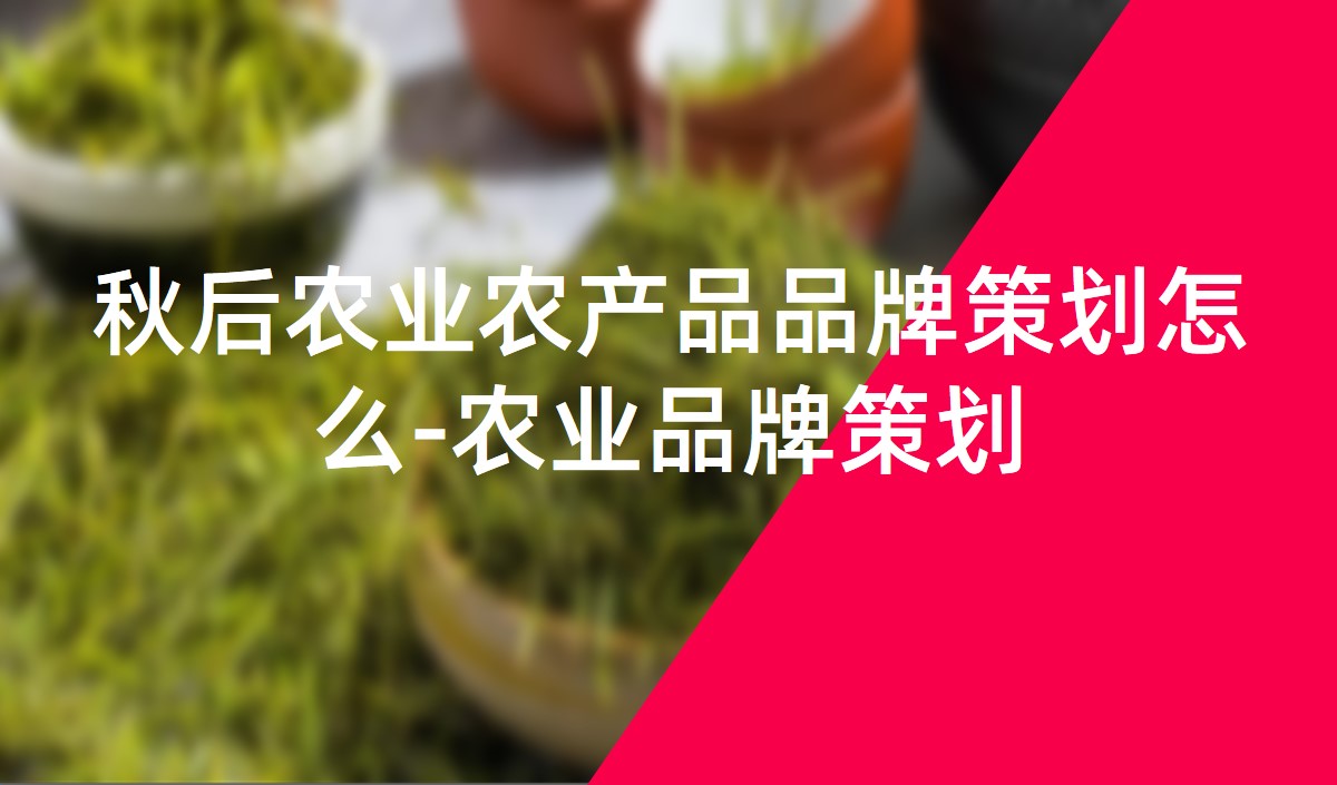 秋后農(nóng)業(yè)農(nóng)產(chǎn)品品牌策劃怎么-農(nóng)業(yè)品牌策劃